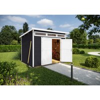 WEKA Gartenhaus »Designhaus 264«, BxT: 330 x 285 cm (Außenmaße), Wandstärke: 21 mm - grau von WEKA