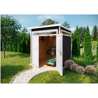 WEKA Gartenhaus »265«, Holz, BxHxT: 247 x 234 x 286 cm (Außenmaße inkl. Dachüberstand) - grau von WEKA