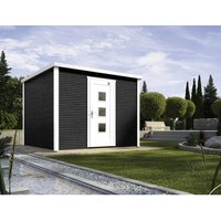 WEKA Gartenhaus »413 Gr.2«, Holz, BxHxT: 310 x 244 x 310 cm (Außenmaße inkl. Dachüberstand) - grau von WEKA