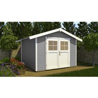 WEKA Gartenhaus »122 Gr.3«, Holz, BxHxT: 380 x 245 x 205 cm (Außenmaße inkl. Dachüberstand) - grau von WEKA