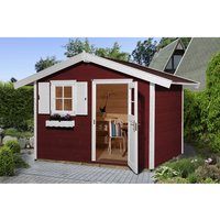 WEKA Gartenhaus »123 Gr.3«, Holz, BxHxT: 390 x 247 x 205 cm (Außenmaße inkl. Dachüberstand) - rot von WEKA