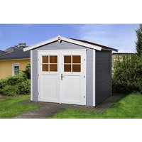 WEKA Gartenhaus »224 Gr.3«, Holz, BxHxT: 280 x 227 x 239 cm (Außenmaße inkl. Dachüberstand) - grau von WEKA