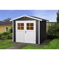 WEKA Gartenhaus »224 Gr.3«, Holz, BxHxT: 280 x 227 x 239 cm (Außenmaße inkl. Dachüberstand) - grau von WEKA