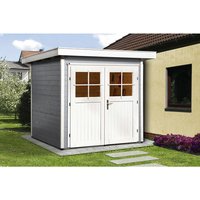 WEKA Gartenhaus »227 Gr.1«, Holz, BxHxT: 225 x 217 x 249 cm (Außenmaße inkl. Dachüberstand) - grau von WEKA
