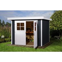 WEKA Gartenhaus »227 Gr.2«, Holz, BxHxT: 257 x 217 x 239 cm (Außenmaße inkl. Dachüberstand) - grau von WEKA