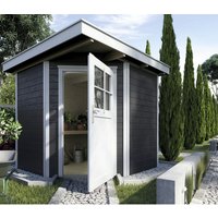WEKA Gartenhaus »229 Gr.1«, Holz, BxHxT: 244 x 217 x 205 cm (Außenmaße inkl. Dachüberstand) - grau von WEKA