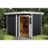 WEKA Gartenhaus »229 Gr.2«, Holz, BxHxT: 270 x 217 x 235 cm (Außenmaße inkl. Dachüberstand) - grau von WEKA