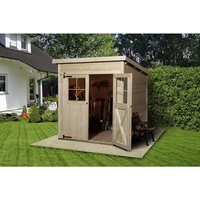 WEKA Gartenhaus »325 Gr.2«, Holz, BxHxT: 222 x 223 x 194 cm (Außenmaße inkl. Dachüberstand) - beige von WEKA