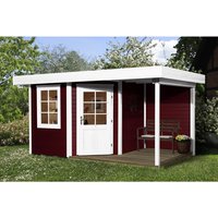 WEKA Gartenhaus »213 Plus  Gr.2 A«, Holz, BxHxT: 500 x 259 x 295 cm (Außenmaße inkl. Dachüberstand) - rot von WEKA