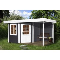 WEKA Gartenhaus »213 Gr. 2«, Holz, BxHxT: 501 x 237 x 298 cm (Außenmaße inkl. Dachüberstand) - grau von WEKA