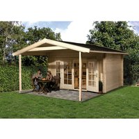 WEKA Gartenhaus »137 A Gr.1«, Holz, BxHxT: 460 x 262 x 500 cm (Außenmaße inkl. Dachüberstand) - beige von WEKA