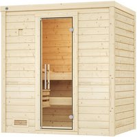 WEKA Massivholzsauna »BERGEN 1«, 6 Personen, inkl. 4,5 kW Ofen mit integrierter Steuerung - braun WEKA Massivholzsauna »BERGEN 1«, 6 Personen, inkl. 4,5 kW Ofen mit integrierter Steuerung - braun von WEKA