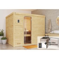 WEKA Massivholzsauna »BERGEN 4«, BxHxT: 245,5 cm x 205 cm x 195 cm - braun von WEKA