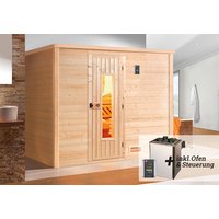 WEKA Massivholzsauna »BERGEN 4«, BxHxT: 245,5 cm x 205 cm x 195 cm - braun von WEKA