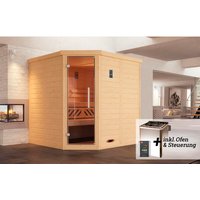 WEKA Massivholzsauna »KEMI«, BxHxT: 196 cm x 200 cm x 146 cm - braun von WEKA