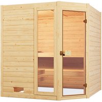 WEKA Massivholzsauna »VALIDA ECK 1.8«, 8 Personen, inkl. 5,4 kW Ofen mit integrierter Steuerung - braun WEKA Massivholzsauna »VALIDA ECK 1.8«, 8 Personen, inkl. 5,4 kW Ofen mit integrierter Steuerung - braun von WEKA