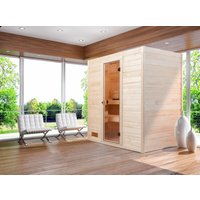 Masssivholzsauna mit Fronteinstieg Gr.1 inkl. 9,0 kW Kompakt-Ofen von WEKA