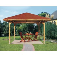 WEKA Pavillon-Set, rechteckig, quadratisch, BxHxT: 380 x 299 x 380 cm - braun von WEKA