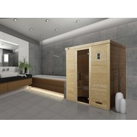 WEKA Sauna »Kemi 3«, BxHxT: 195 x 200 x 145 cm - braun von WEKA