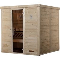 WEKA Sauna »Kemi 4«, ohne Ofen, 195 x 200 x 193 cm - braun von WEKA
