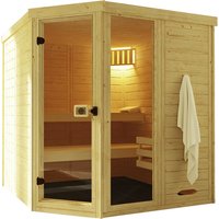 WEKA Sauna »Laukkala 2«, ohne Ofen, 192 x 200 x 144 cm, mit Fenster - braun von WEKA