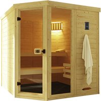 WEKA Sauna »Laukkala 3«, ohne Ofen, 192 x 200 x 192 cm, mit Fenster - braun von WEKA