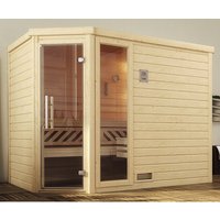 WEKA Sauna »Turku 3«, ohne Ofen, BxHxT: 248 x 205 x 195 cm - beige von WEKA