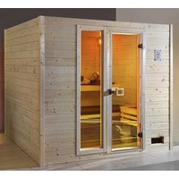 WEKA Sauna »Valida 4«, BxHxT: 239 x 203,5 x 189 cm, mit Glastür - beige WEKA Sauna »Valida 4«, BxHxT: 239 x 203,5 x 189 cm, mit Glastür - beige von WEKA