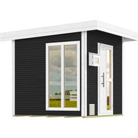 WEKA Saunahaus »Kuopio 2«, 263x253x303 cm, (BxHxT) - schwarz von WEKA