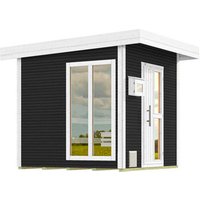 WEKA Saunahaus »Kuopio 2«, 263x253x303 cm, (BxHxT) - schwarz von WEKA