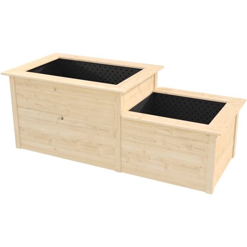 Weka 2-Stufen-Hochbeet 205 cm x 79 cm x 81 cm Natur von WEKA
