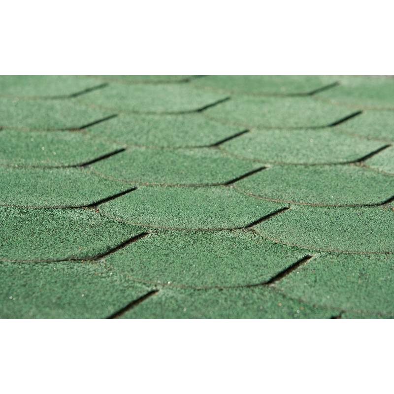Weka Bitumen-Dachschindeln Biberschwanz grün 3 m² von WEKA