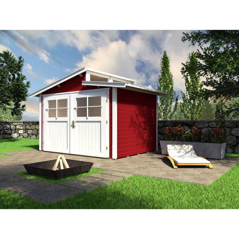 Weka Blockbohlenhaus 'Luna Color 2' schwedenrot von WEKA