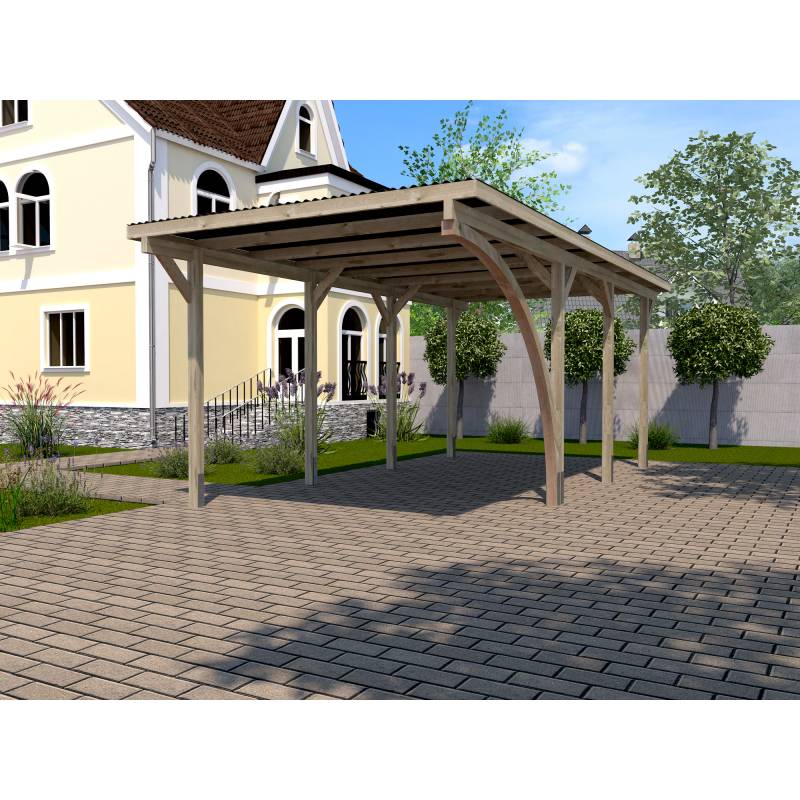 Weka Einzelcarport '606 A' kesseldruckimprägniert 300 x 600 cm von WEKA