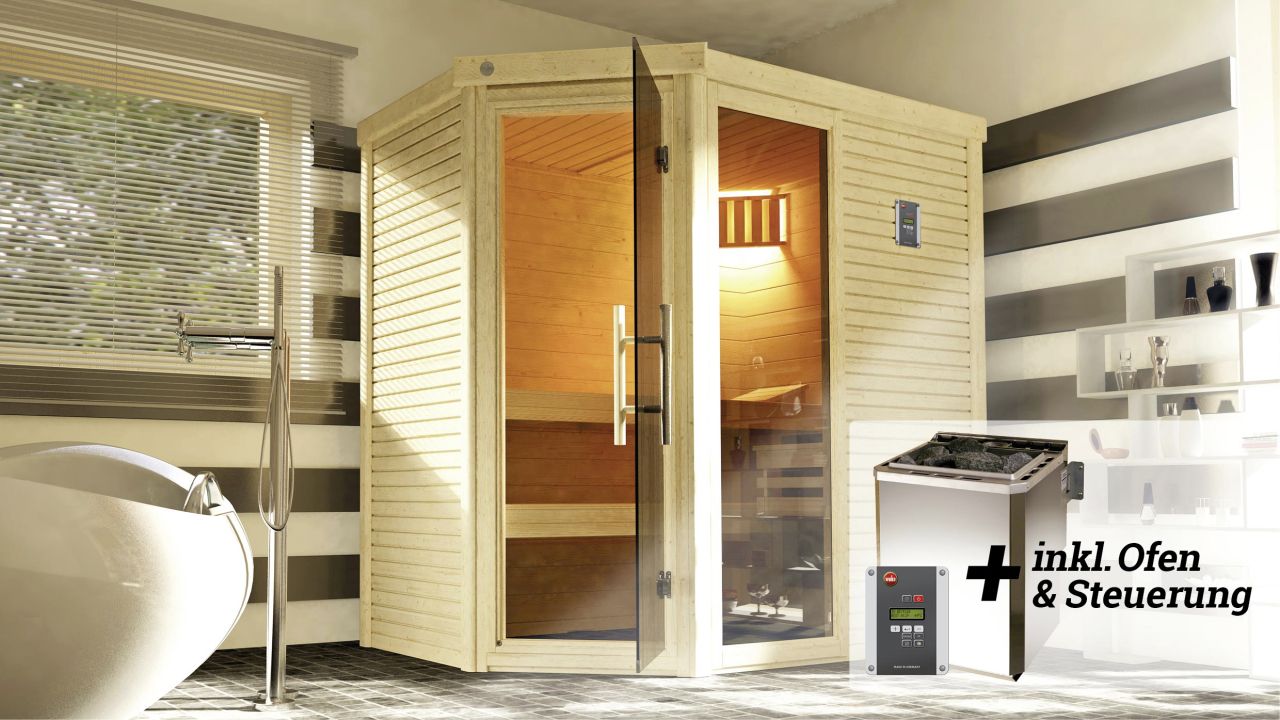 Weka Design-Sauna CUBILIS Gr. 2 Sparset 7,5 kw BioS von WEKA