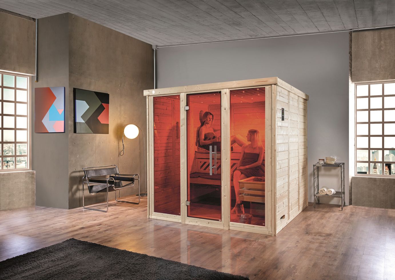 Weka Massivholz-Elementsauna Kemi Panorama 3, OS Ofen, 2 Fenstern und Saunaofen Weka Massivholz-Elementsauna Kemi Panorama 3, OS Ofen, 2 Fenstern und Saunaofen von WEKA