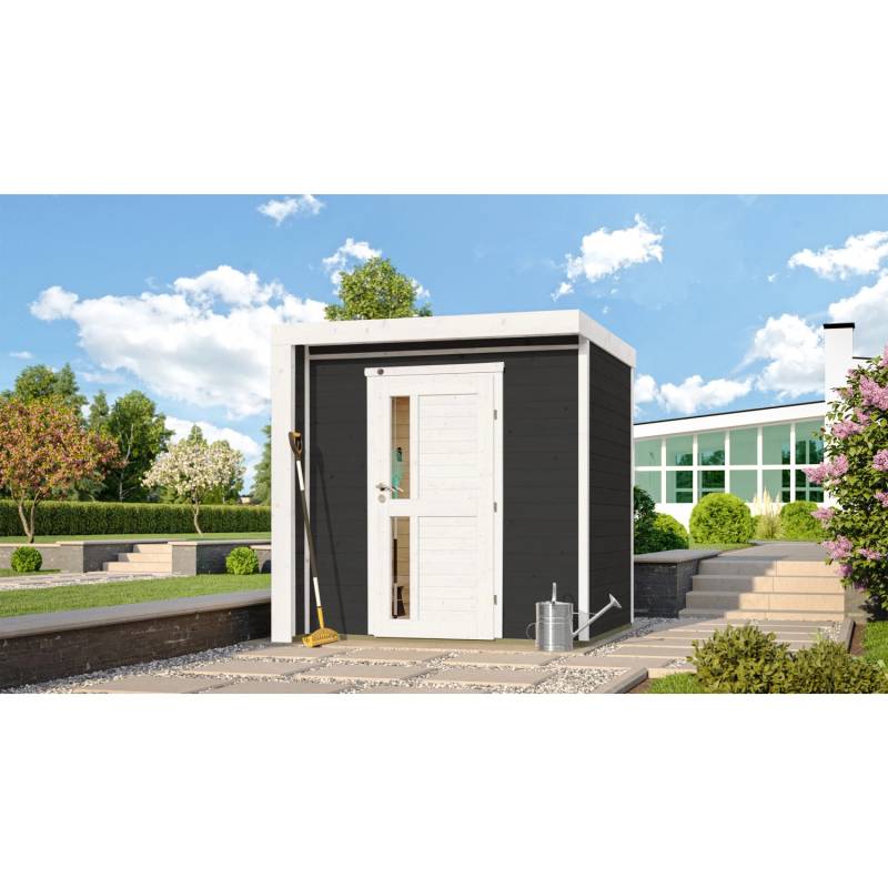 Weka Holz-Gartenhaus Designhaus 262 Flachdach Lackiert 215 cm von WEKA