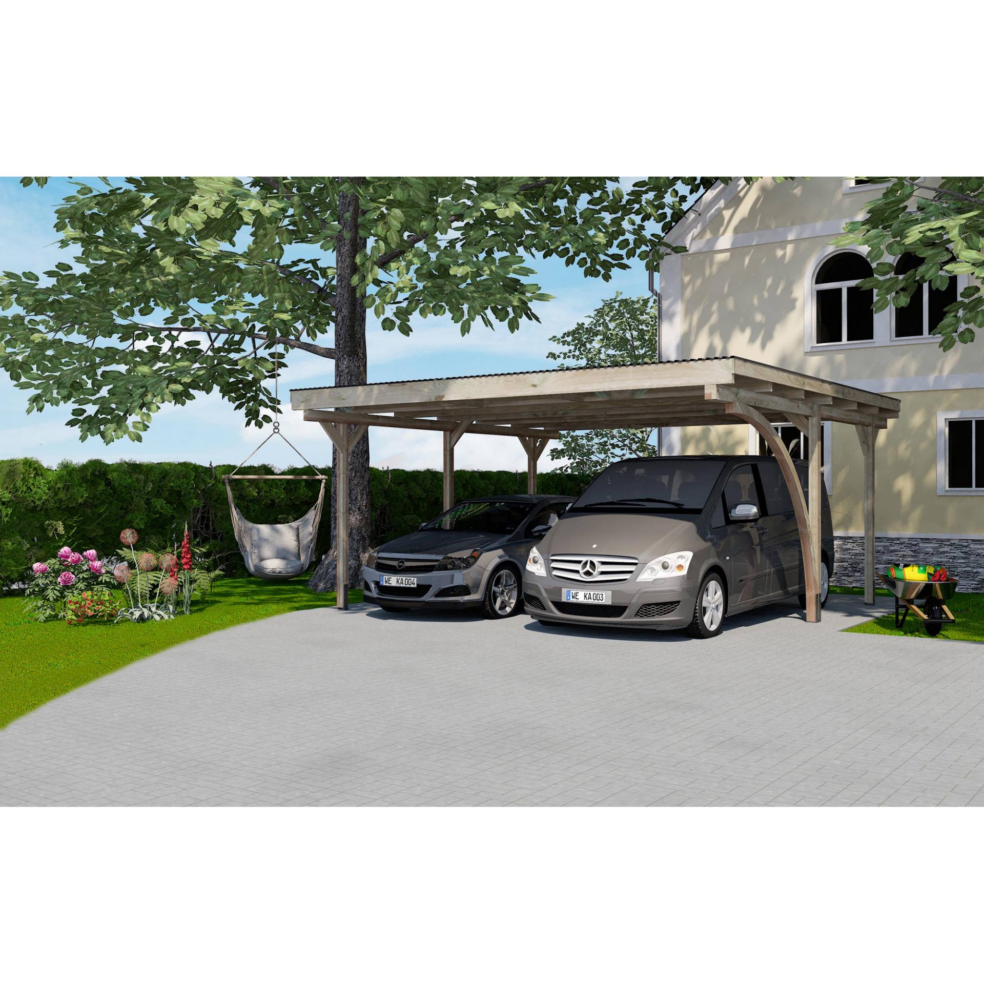 Weka Doppelcarport '616 A' kesseldruckimprägniert 500 x 500 cm Weka Doppelcarport '616 A' kesseldruckimprägniert 500 x 500 cm von WEKA