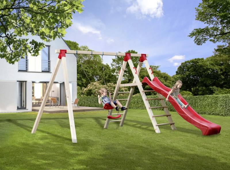 Weka Doppelschaukel Tabaluga mit Podest & Rutsche von WEKA