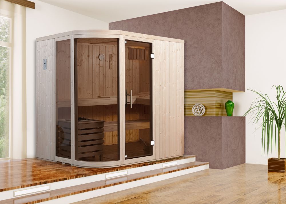Weka Element-Designsauna Sara 1 Set 2 mit BioS Saunaofen von WEKA