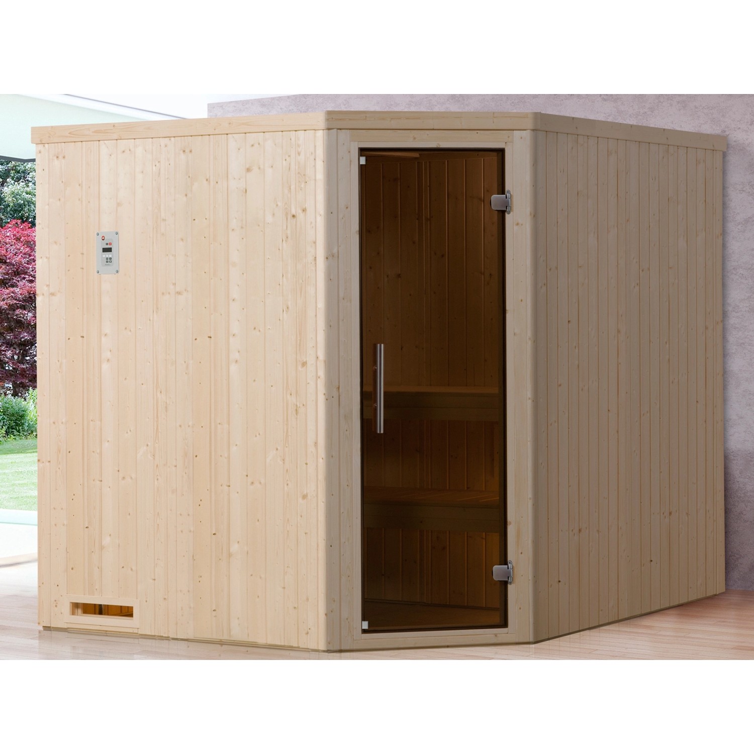 Weka Element-Ecksauna 508 BioS Set Gr. 3 mit Glastür von WEKA