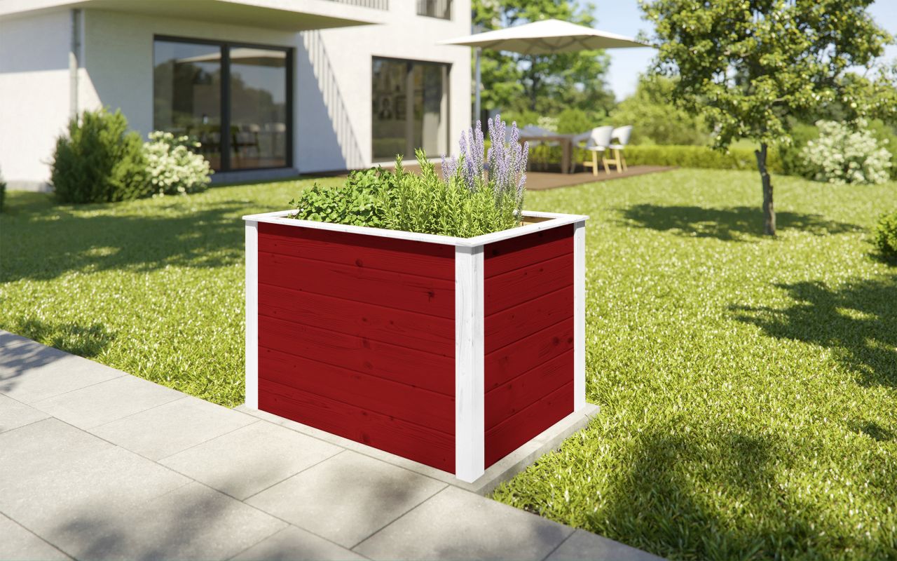 Weka Element-Hochbeet Modular,21 mm, rot, 98 x 69 cm, von WEKA