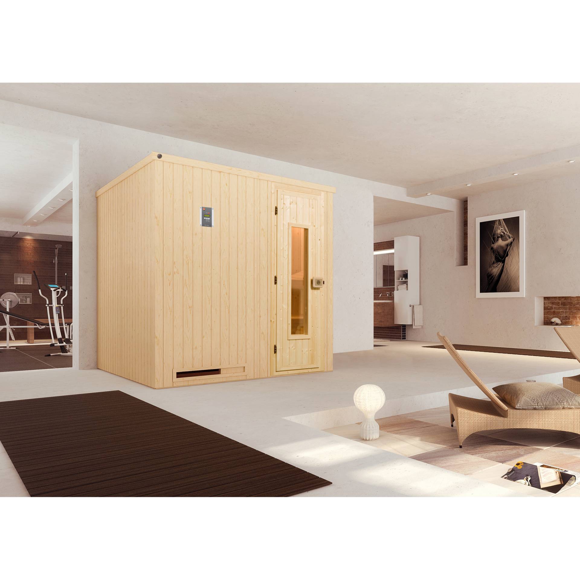 Weka Elementsauna 'Halmstad 2' 194 x 177 x 199 cm, mit Holztür Weka Elementsauna 'Halmstad 2' 194 x 177 x 199 cm, mit Holztür von WEKA