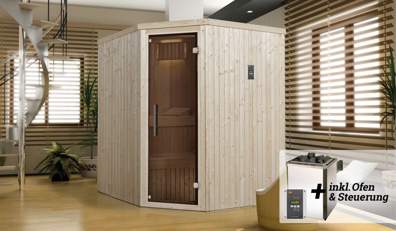 Weka Elementsauna Varberg Eck Gr. 2 Sparset 7,5 kw OS Weka Elementsauna Varberg Eck Gr. 2 Sparset 7,5 kw OS von WEKA