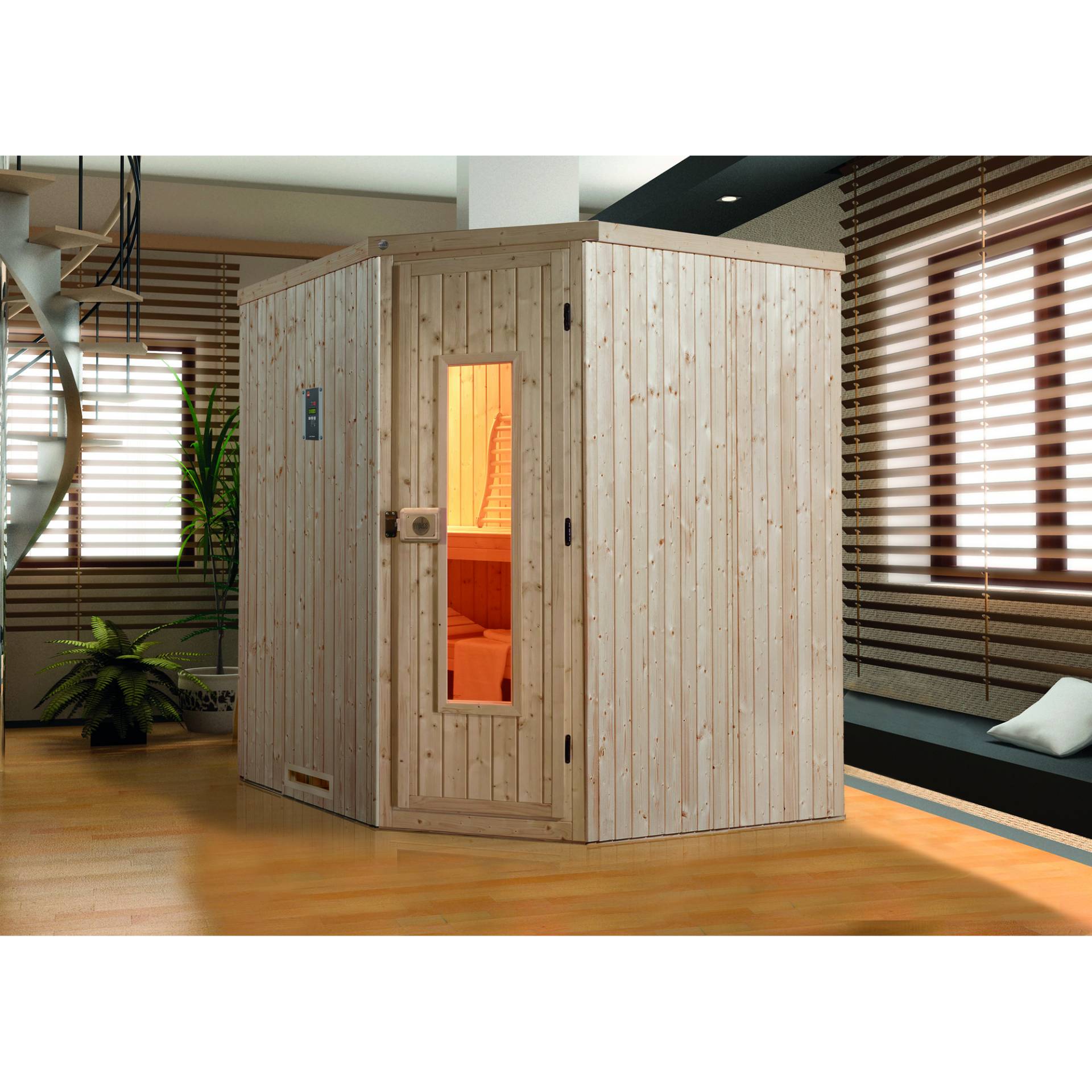 Weka Elementsauna 'Varberg 2' 194 x 177 x 199 cm mit Holztür Weka Elementsauna 'Varberg 2' 194 x 177 x 199 cm mit Holztür von WEKA