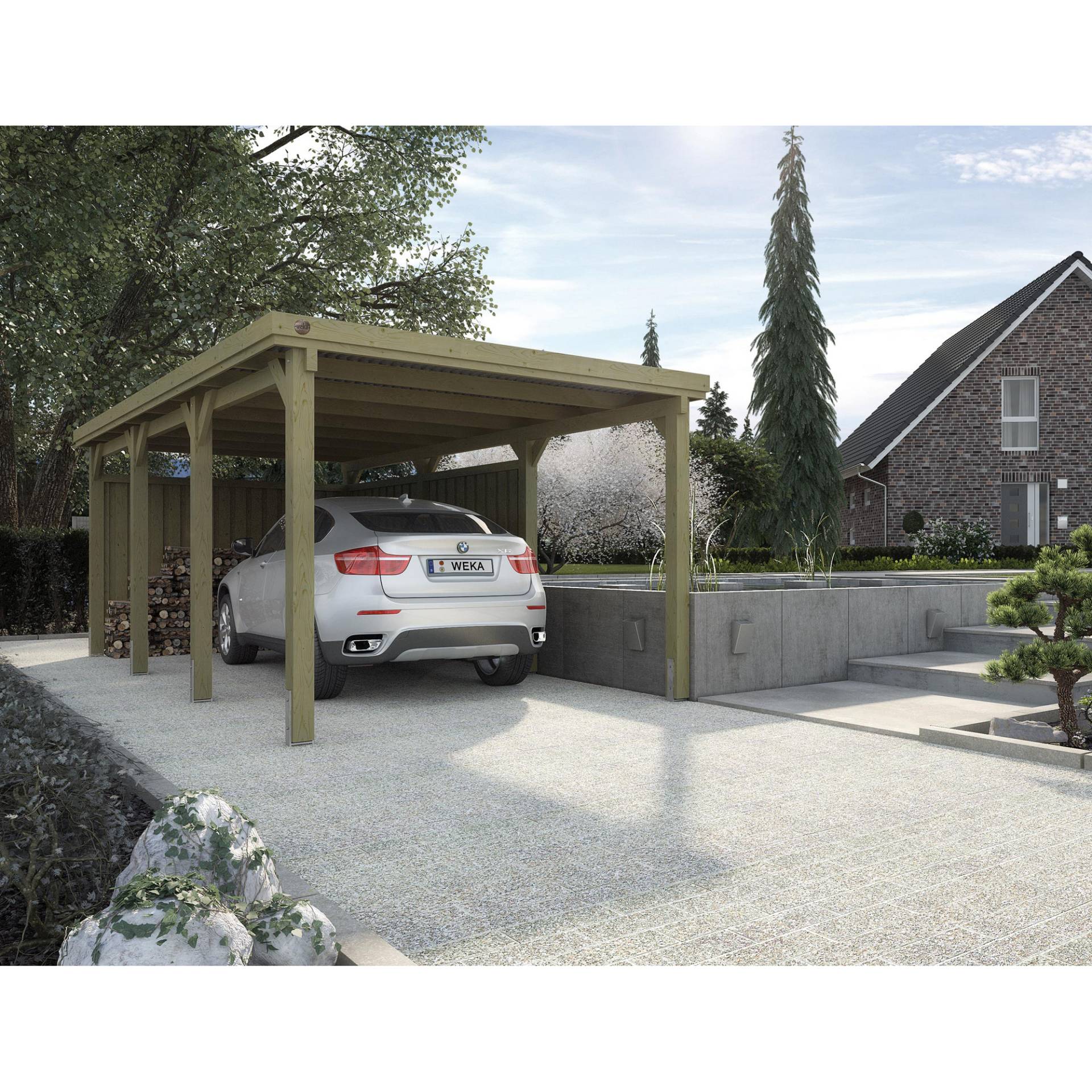 Weka Einzelcarport '617' Gr. 2, 322 x 233 x 612 cm Weka Einzelcarport '617' Gr. 2, 322 x 233 x 612 cm von WEKA