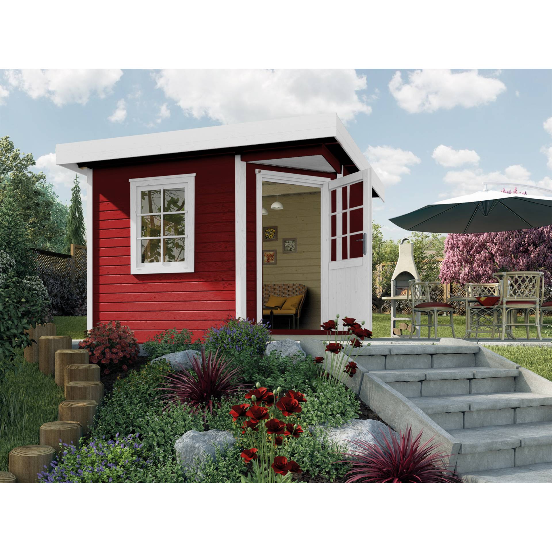 Weka Gartenhaus '213+' 238 x 238 cm, rot Weka Gartenhaus '213+' 238 x 238 cm, rot von WEKA