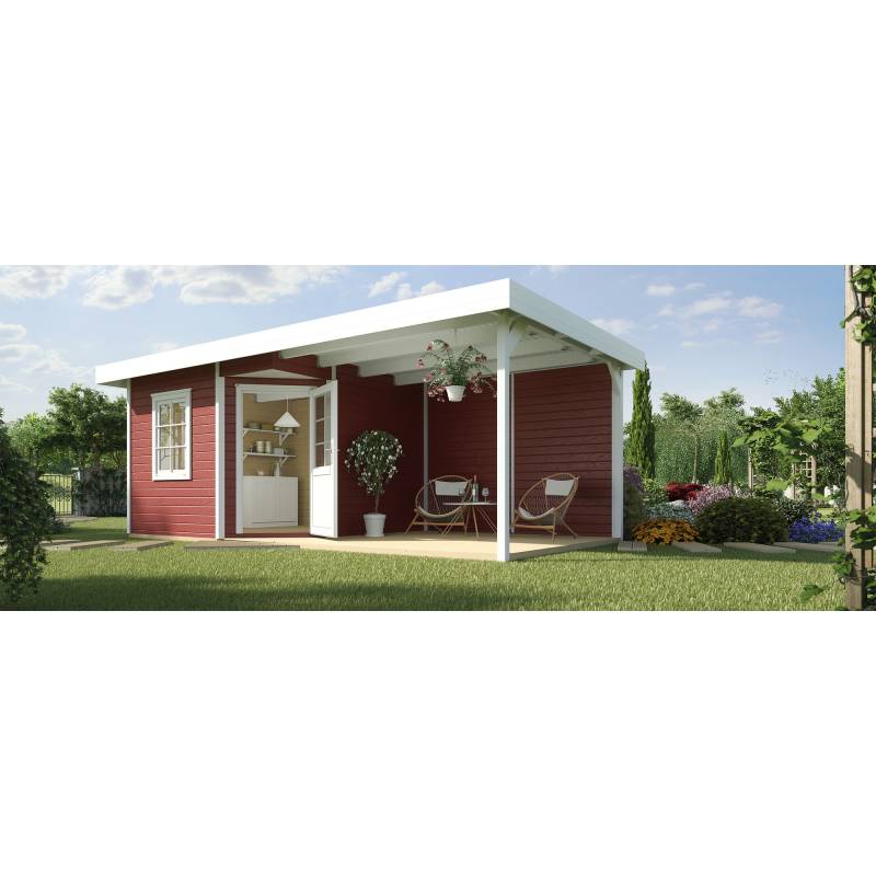 Weka Gartenhaus '213 B+' 533 x 238 cm, rot von WEKA