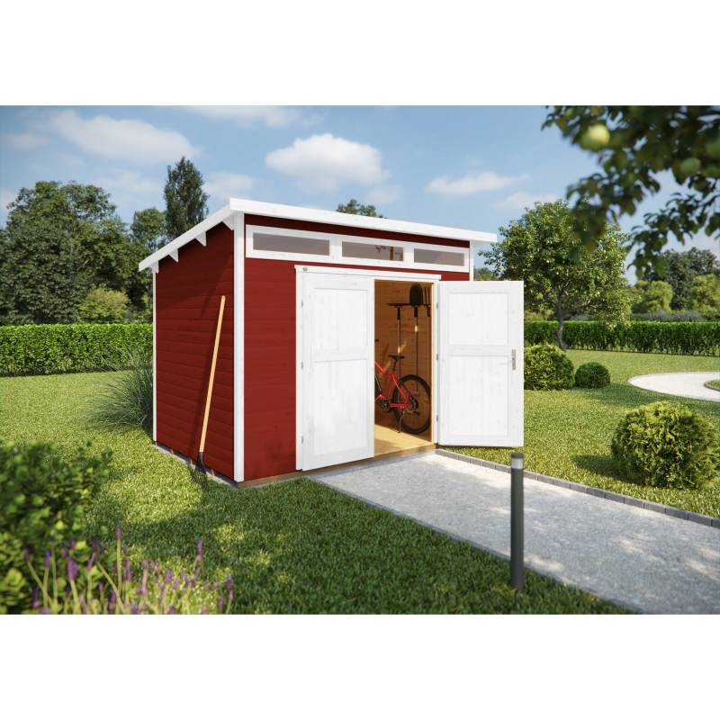 Weka Gartenhaus Massivholz rot 235 x 209 cm von WEKA