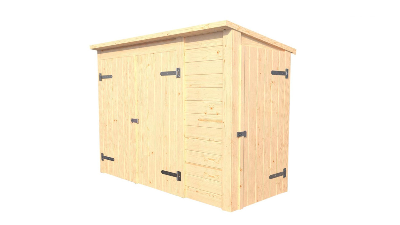 Weka Gartenschrank Multibox 205 x 84 x 152 cm natur mit Regalsystem von WEKA